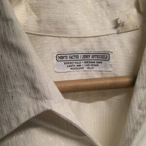Vintage Monte Factor Jerry Rothschild Size XL Cuban style button shirt White